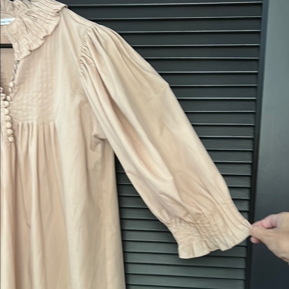 Rodner Figueroa Amazing Coquette Beige-y Pink Ruffle Dress, Size Small - Picture 4 of 15